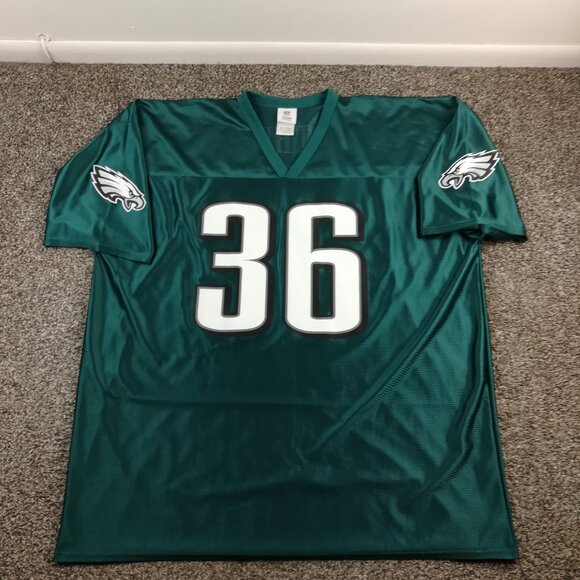 Vintage Philadelphia Eagles Brian Westbrook Jersey Green Mens 3XL